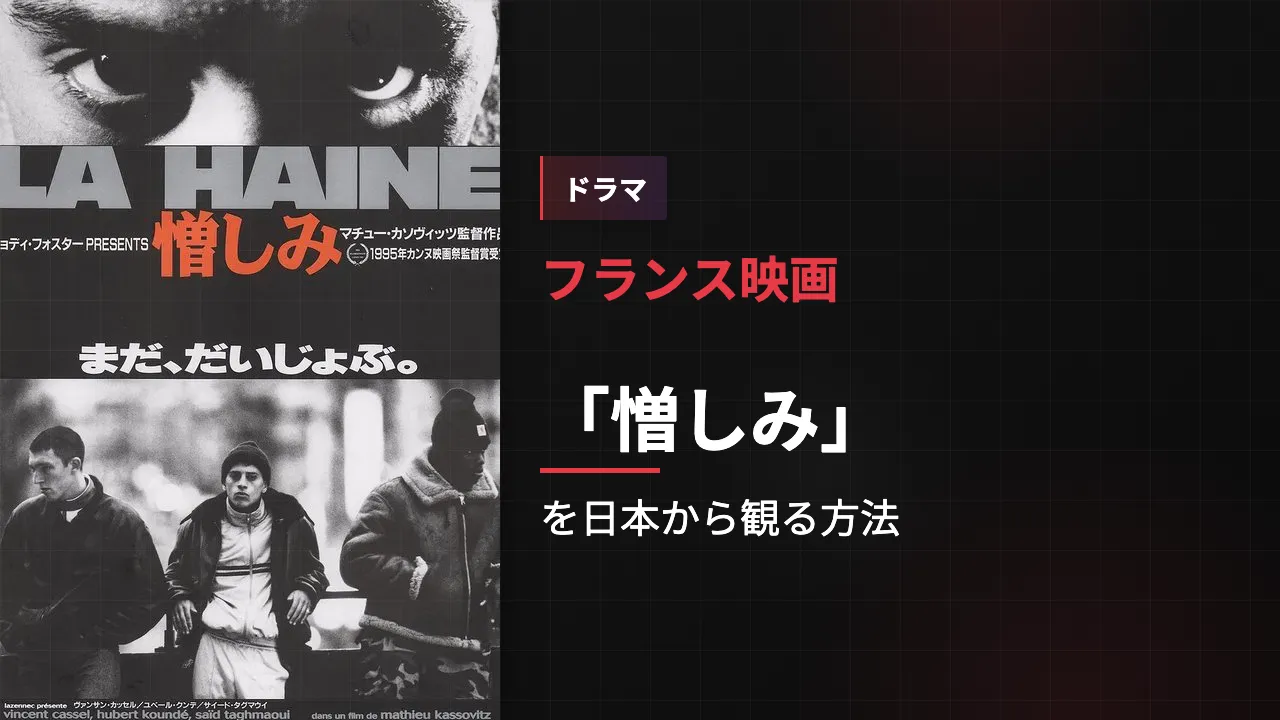 映画「憎しみ」を日本から観る方法